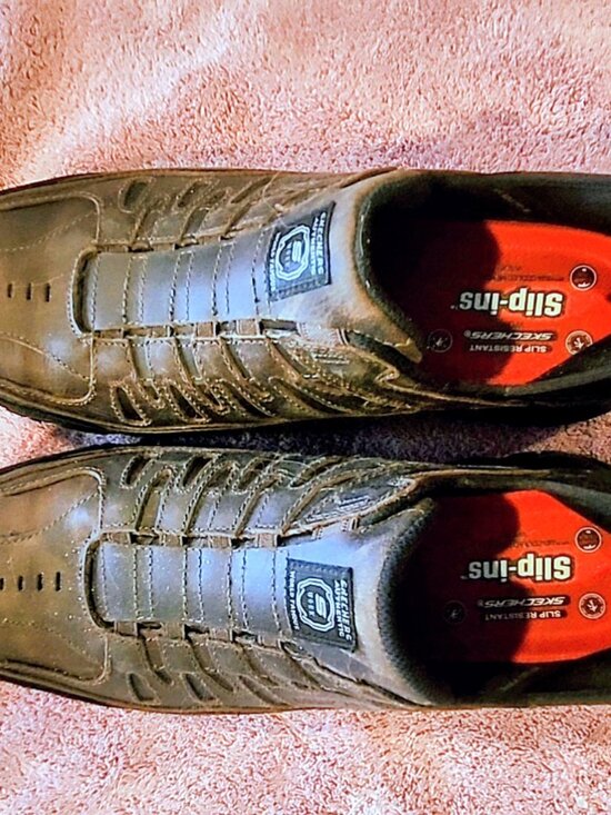 Sketchers Slip on composite toe work shoes. main image 5